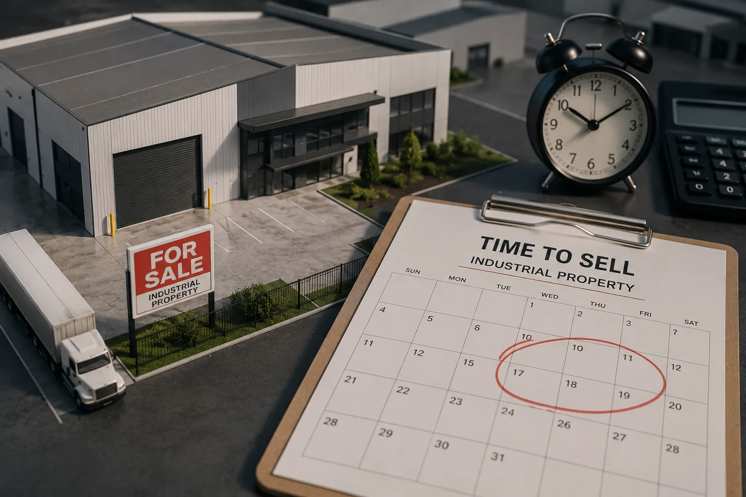 How long does an industrial property in Truganina take to sell?
