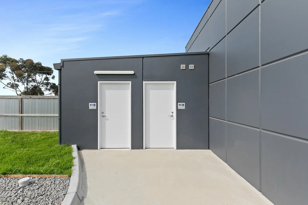 Onsite ambulant toilet amenities at AlterSpaces Breakwater storage units, Geelong